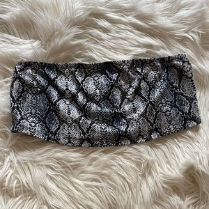 love J Snakeskin Print Tube Top